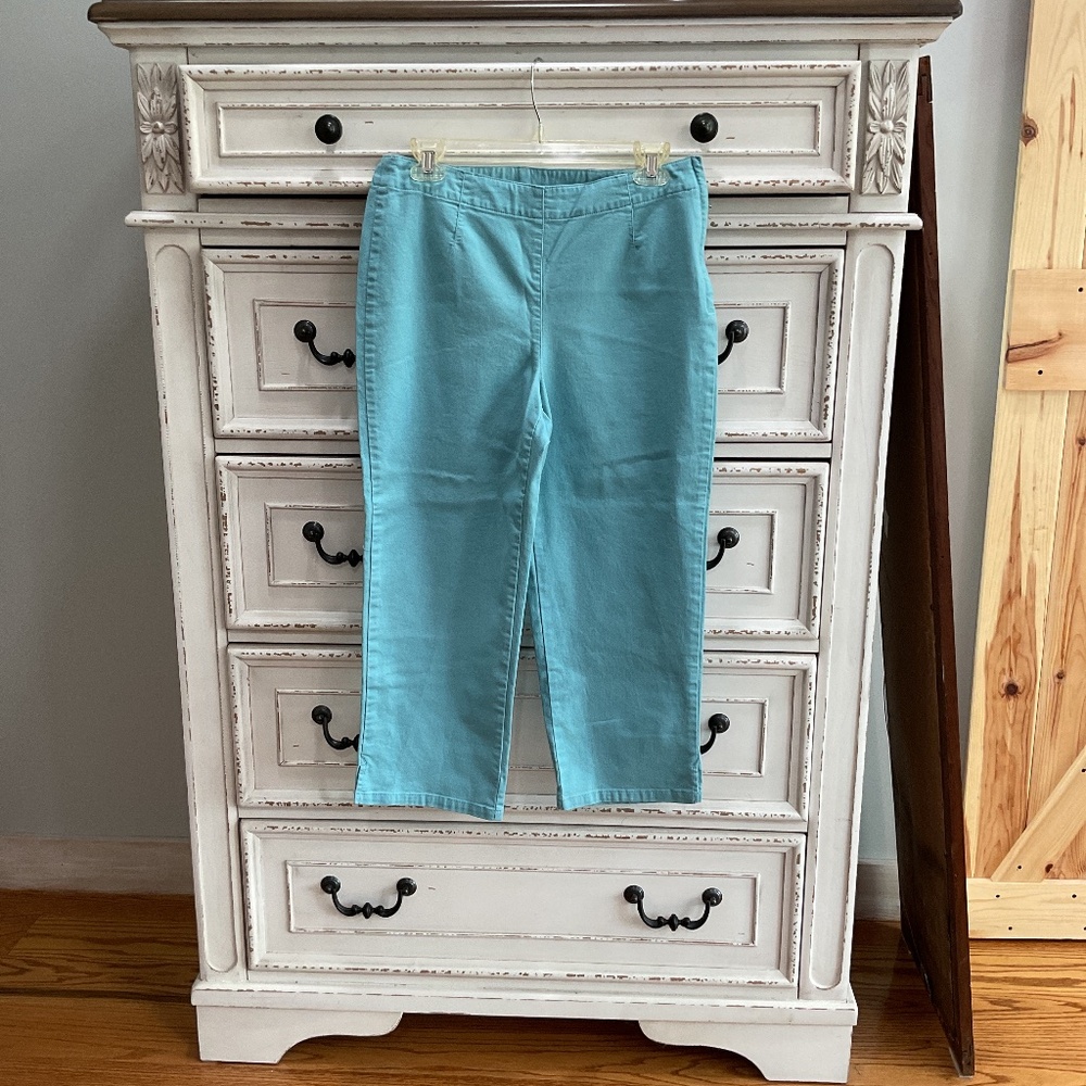 Susan Bristol   Teal capri size 8